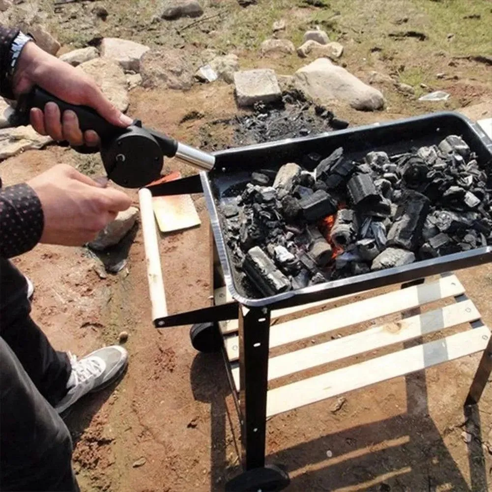 Foliceiro de mão ao ar livre Ferramenta de incêndio de churrasco de acampamento pequeno manual de combustão portátil Booster Secador de cabelo