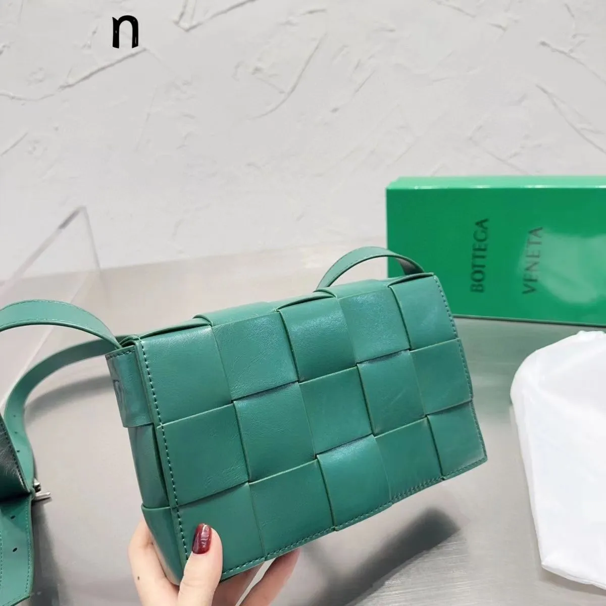 Дизайнерская сумка Casette Кожаная сумка для плеча женская модная сумочка поперечная проверка