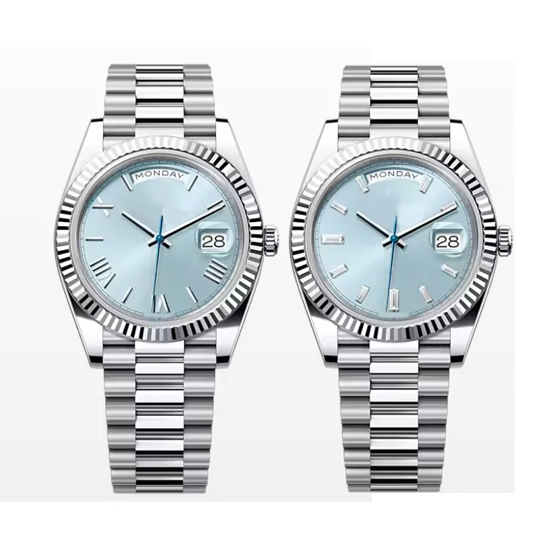 day mens watches DATE automatic 2813 Movement lady 40mm 904L stainless steel strap sapphire With diamond folding buckle 36mm watches waterproof Dhgate
