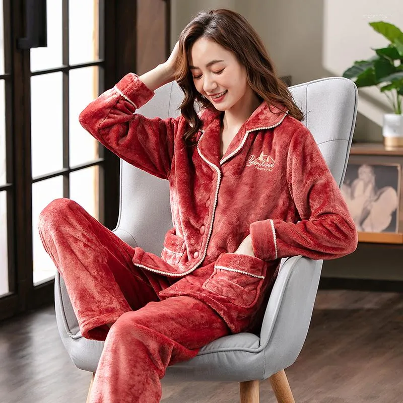 Thick flannel pajamas hot sale