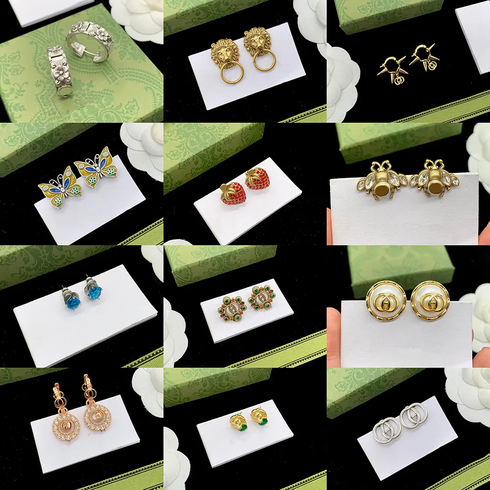 Vintage Pearl Circle Studs Earrings G Gold Hoop Earrings Eardrops Designer Jewelry For Women Party Wedding Lovers Gift Engagement