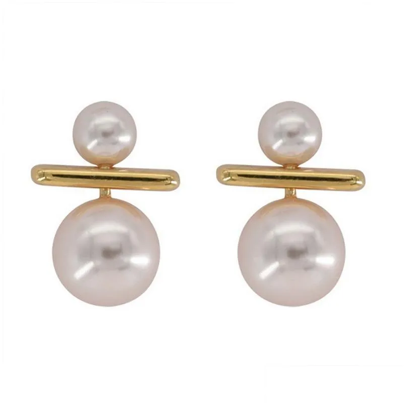 Stud Exquisite Simated Pearl Earrings Women Elegant Simple White All Match Pendientes Fashion Jewelry Gift Drop Delivery Dhkoy