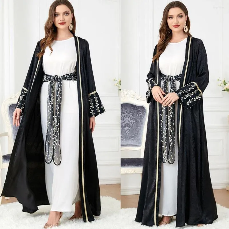Abbigliamento Etnico Nero Lusso Abaya Moda Modesta Abiti Musulmani