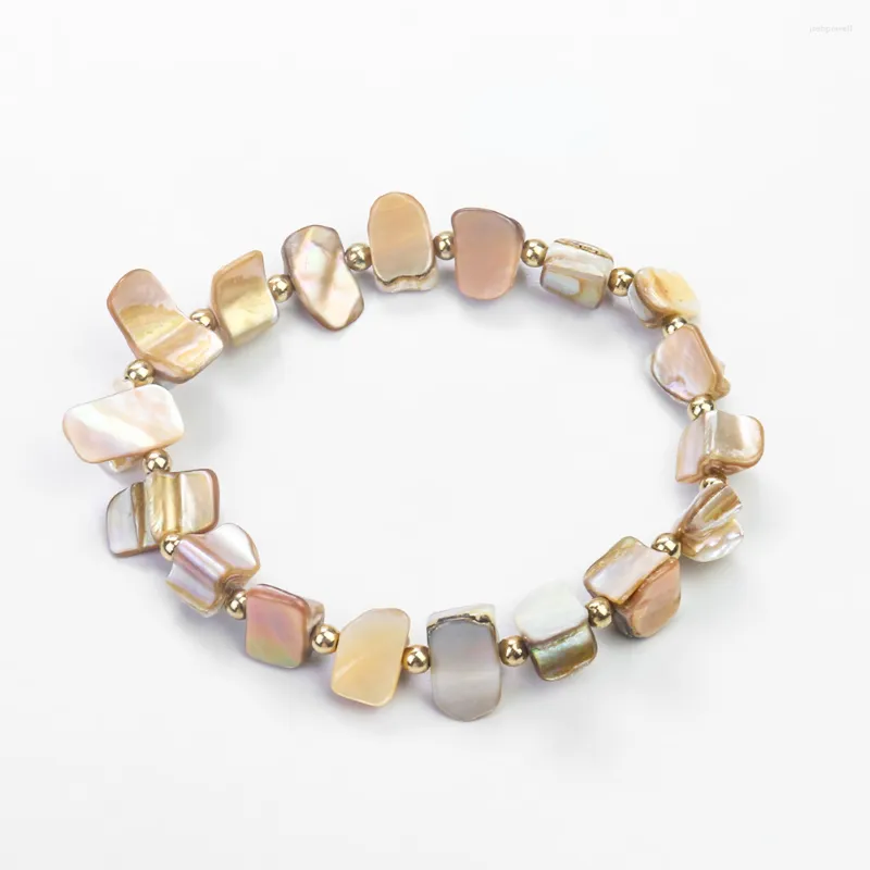 STRAND NATUURLIJKE ZEERDE PEELLEN MOEDER OPROUWEN ORLUREGELIJKE kralen Bracelet Shell Resin Bangle Woman Woman Brace Lace Summer Beach Sieraden Set cadeau