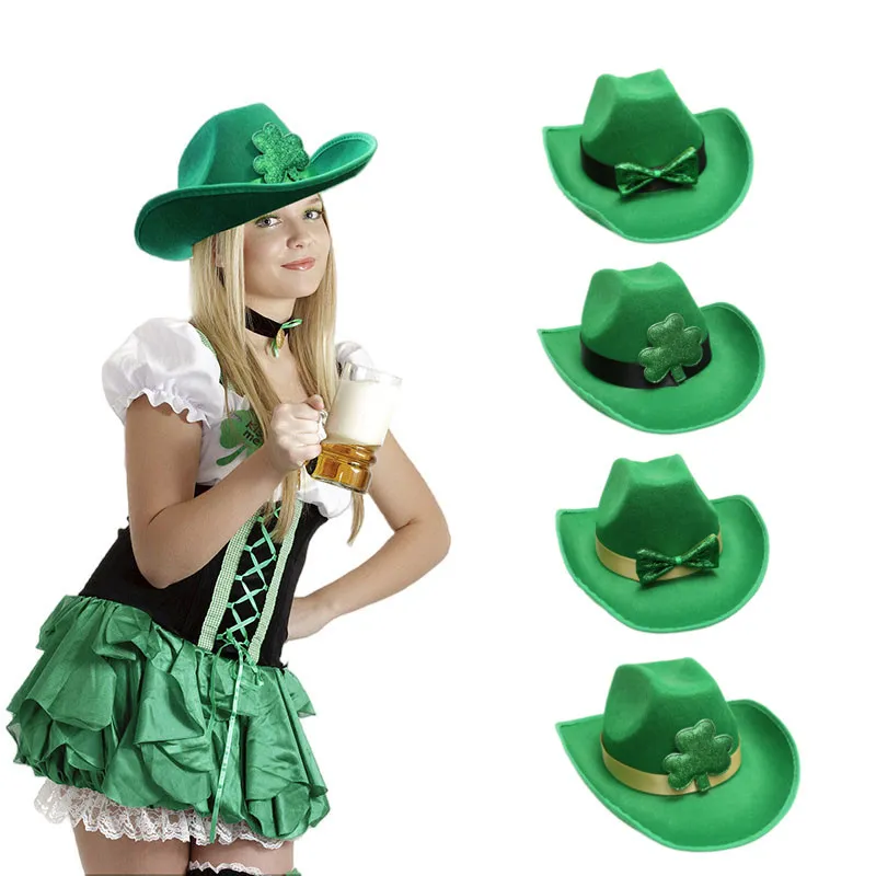 St. Patrick's Green Top Hat Clover Hut für die Irish Day Party