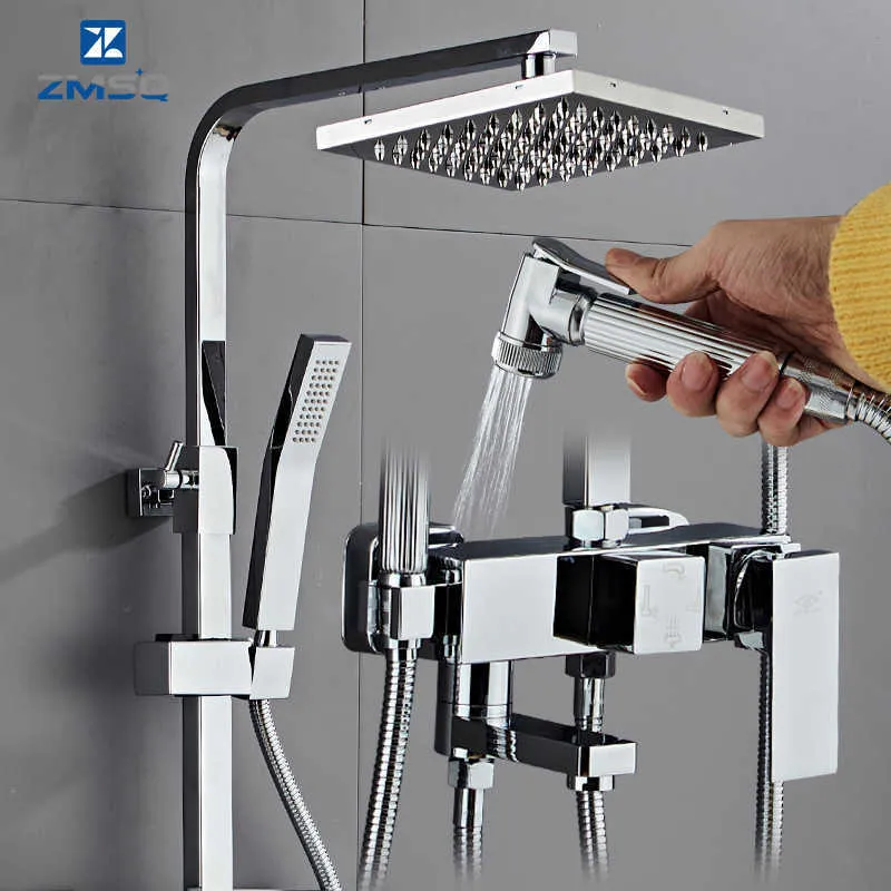 DHgate.com:2024Chrome Plated Bathroom Shower Set with Faucet Mixer ...