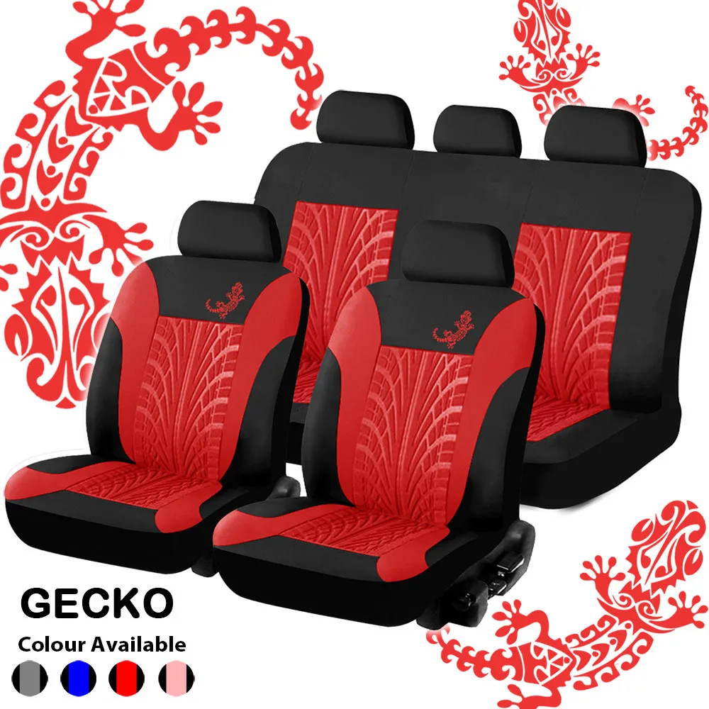 NOWOŚĆ 4/9pcs Cover Covers Set Set Universal Fit Większość samochodów obejmuje gecko-w-styl fotelik samochodowy Protektor cztery pory roku