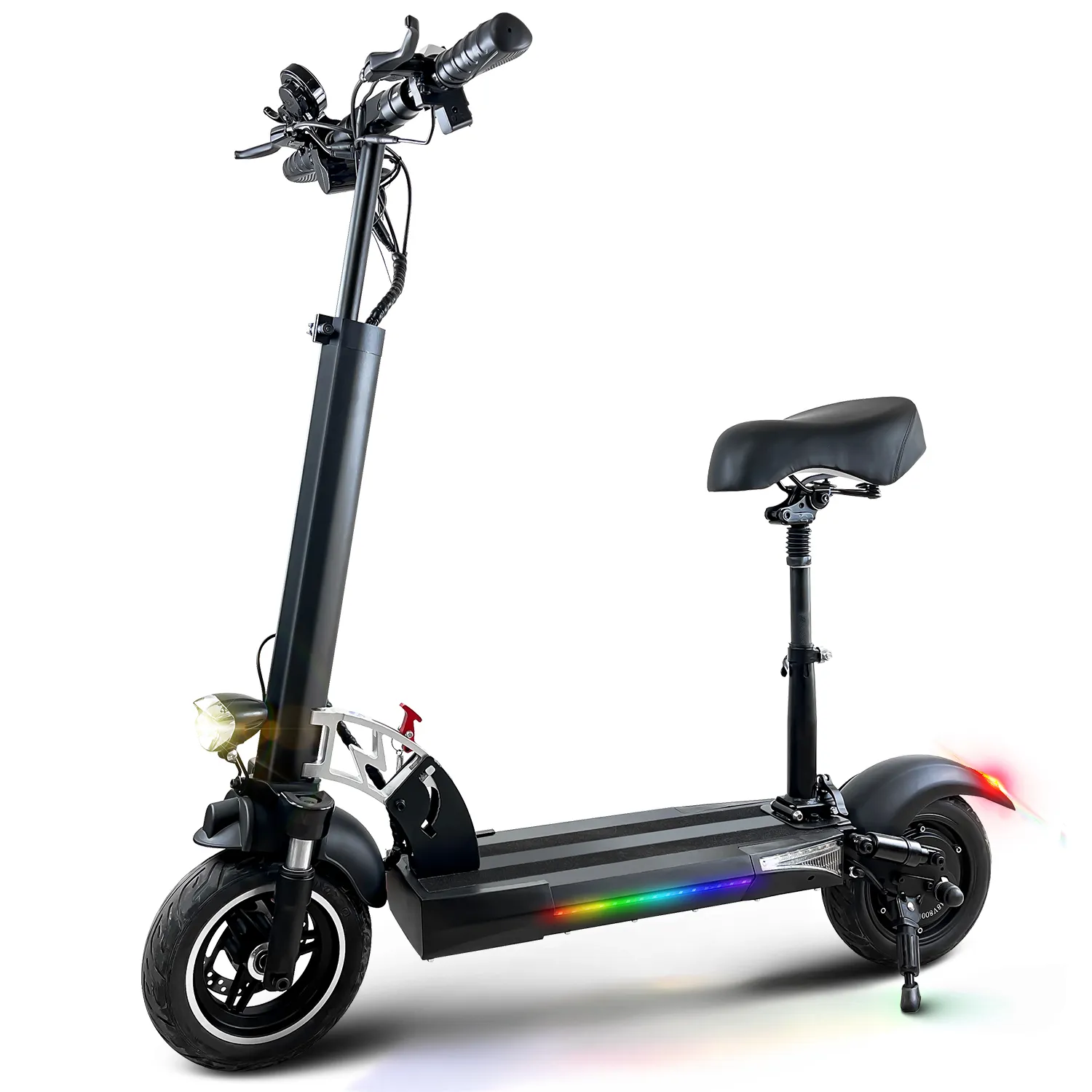 Scooter électrique Adulte Puissant Moteur 800W Osez Atteindre 28 Mph et 30 Miles de Long Pneumatique de 10 Pouces Scooter de Banlieue Pliant