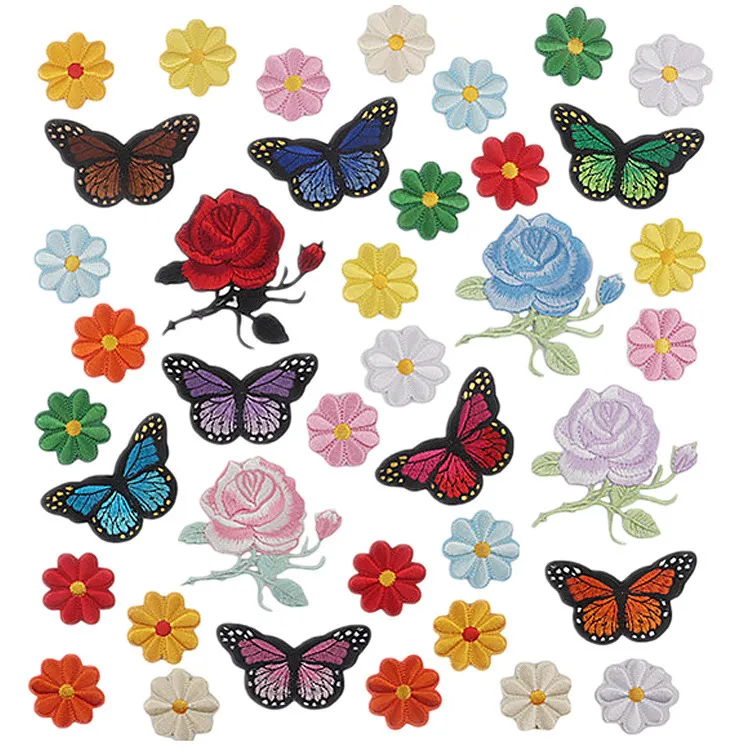 Iron On Patch Set For Clothing Flowers, Butterflies, And More Large Size Embroidered  Appliques For Patchwork Jeans Diy, Jeans, Bags, Arts, Crafts, Applique  Decoration From Moomoo2016_clothes, $7.04
