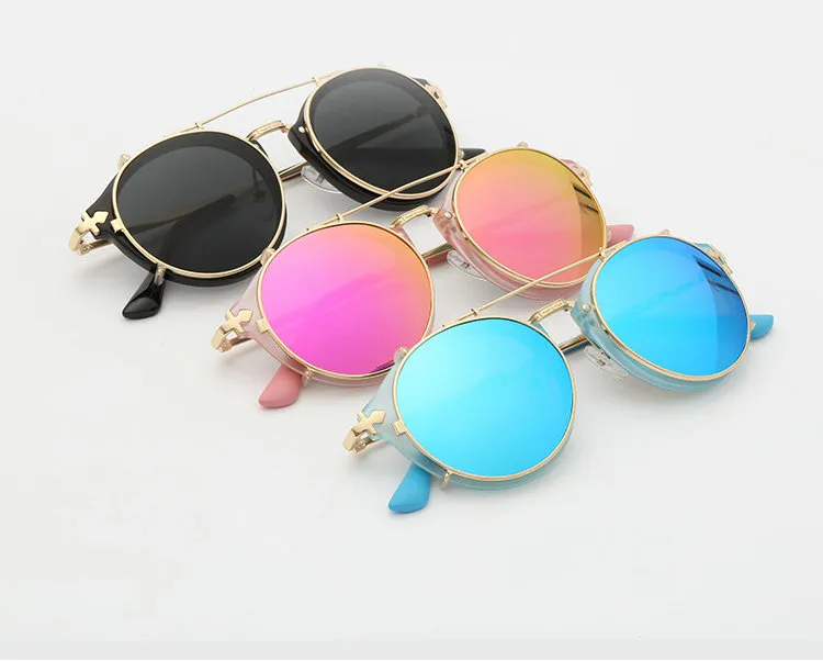 Klassieke retro kat oogstijl zonnebrillen superclear mannen/vrouwen zonnebril cirkel frame glazen strand reizen verkleuring zonnebrillen mix kleuren