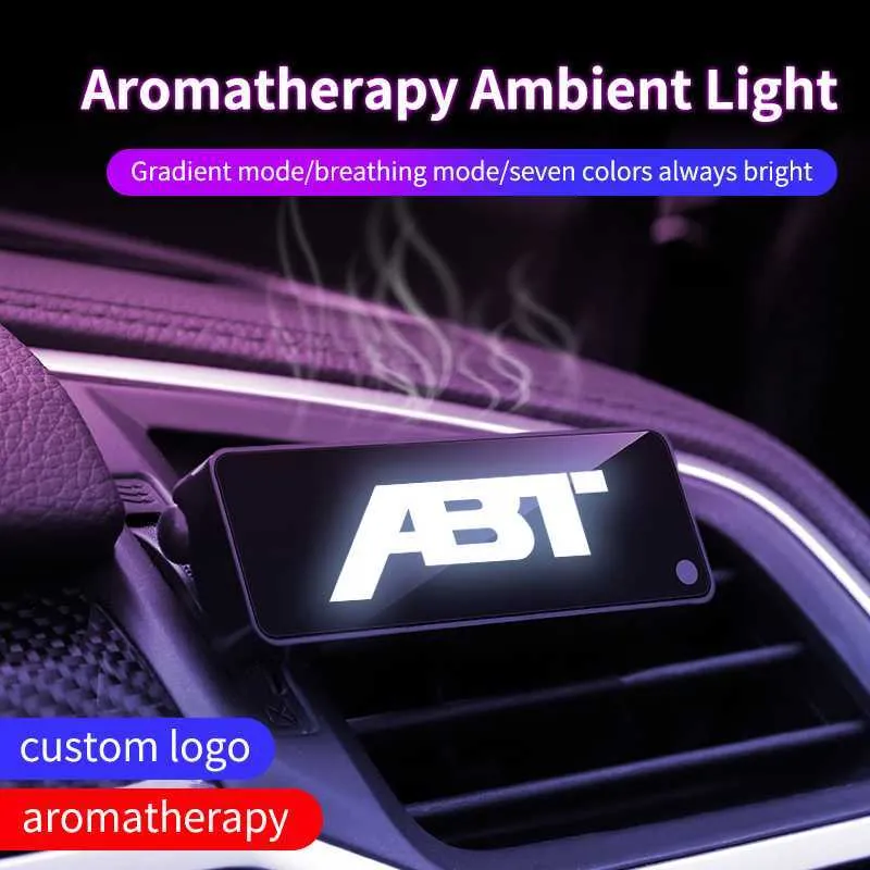 Ambientador de coche Nuevo aromaterapia de salida de aire de coche con luces de ambiente para ABT Audi RS3 RS4 RS5 RS6 RS7 S4 S5 S6 SQ7 TT A5 A4 SQ2 Q5 VW GOLF L230523