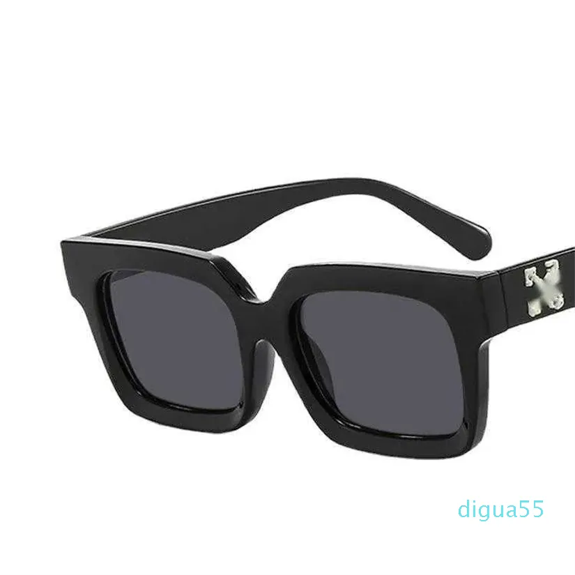 Mode Offs Weiß Rahmen Sonnenbrille Marke Männer Frauen Sonnenbrille Rahmen Brillen Trend Hip Hop Quadrat Sonnenbrille Sport