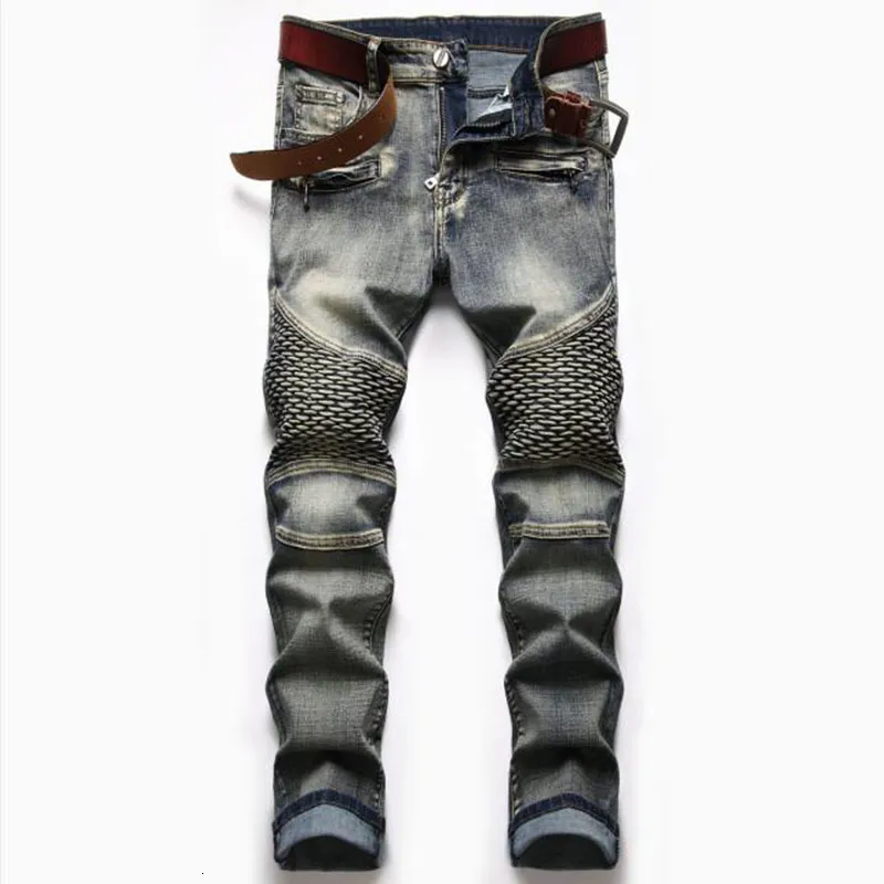 Stylish Biker Jeans For Men Coated, Straight Fit, Pockets, Motorcycle Denim  High Quality, Plus Size, VAQEROS HOMBRE 42/230524 From Pong01, $35.91 |  DHgate.Com