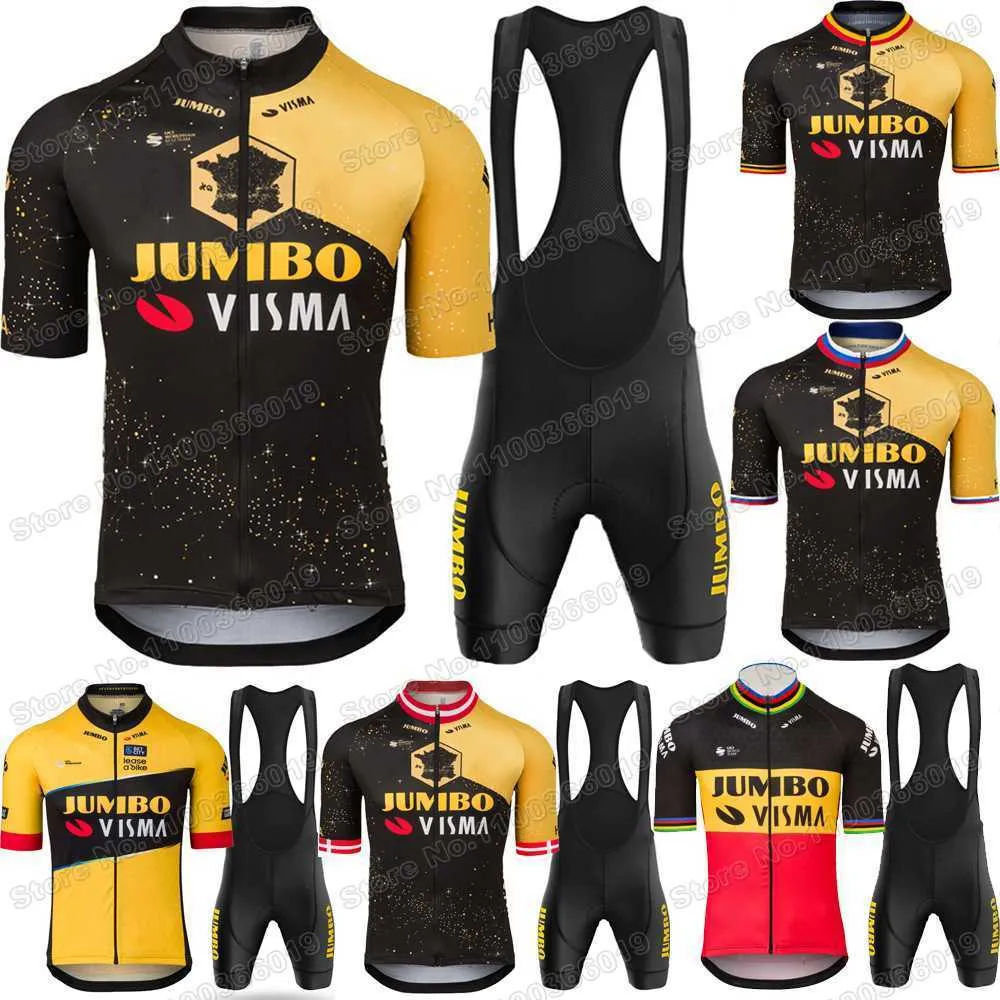 Jersey de ciclismo Define Jumbo Visma 2023 France Set Set Belgium Eslovênia Dinamarca TDF Clothing Men Summer Road Bike Circle Suit 230524