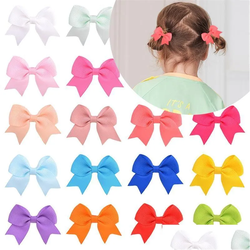 Haaraccessoires vaste grosgrain lint bogen met clips meisje boetiek handgemaakte bowknot baby kinderen drop levering zwangerschap dhkpg