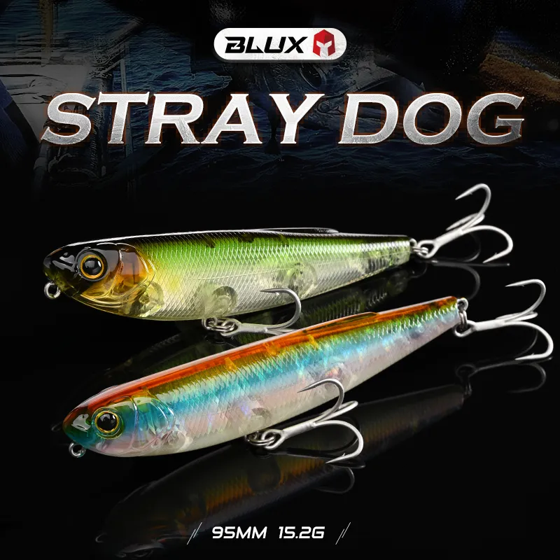 Baits Lures BLUX STRAY DOG 95 Topwater Pencil 95MM 15.2g Surface