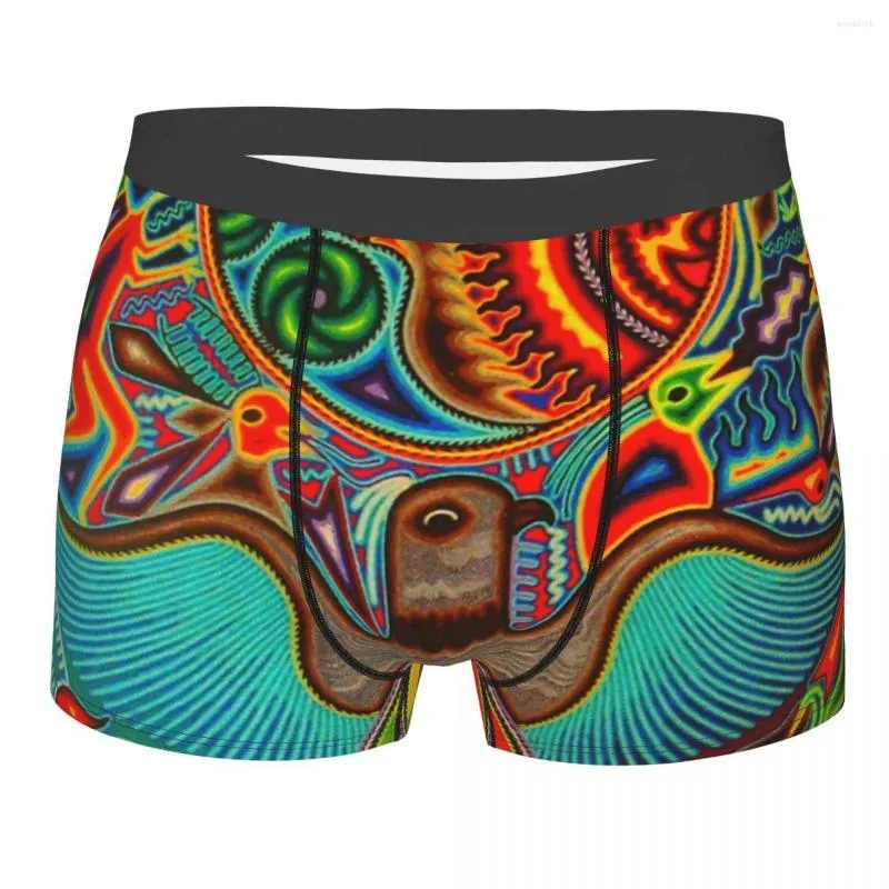 Подставки персонализированные на заказ мексиканский красочный Huichol Sexy Pare Pare Underwear Men Stent Boxer Броки