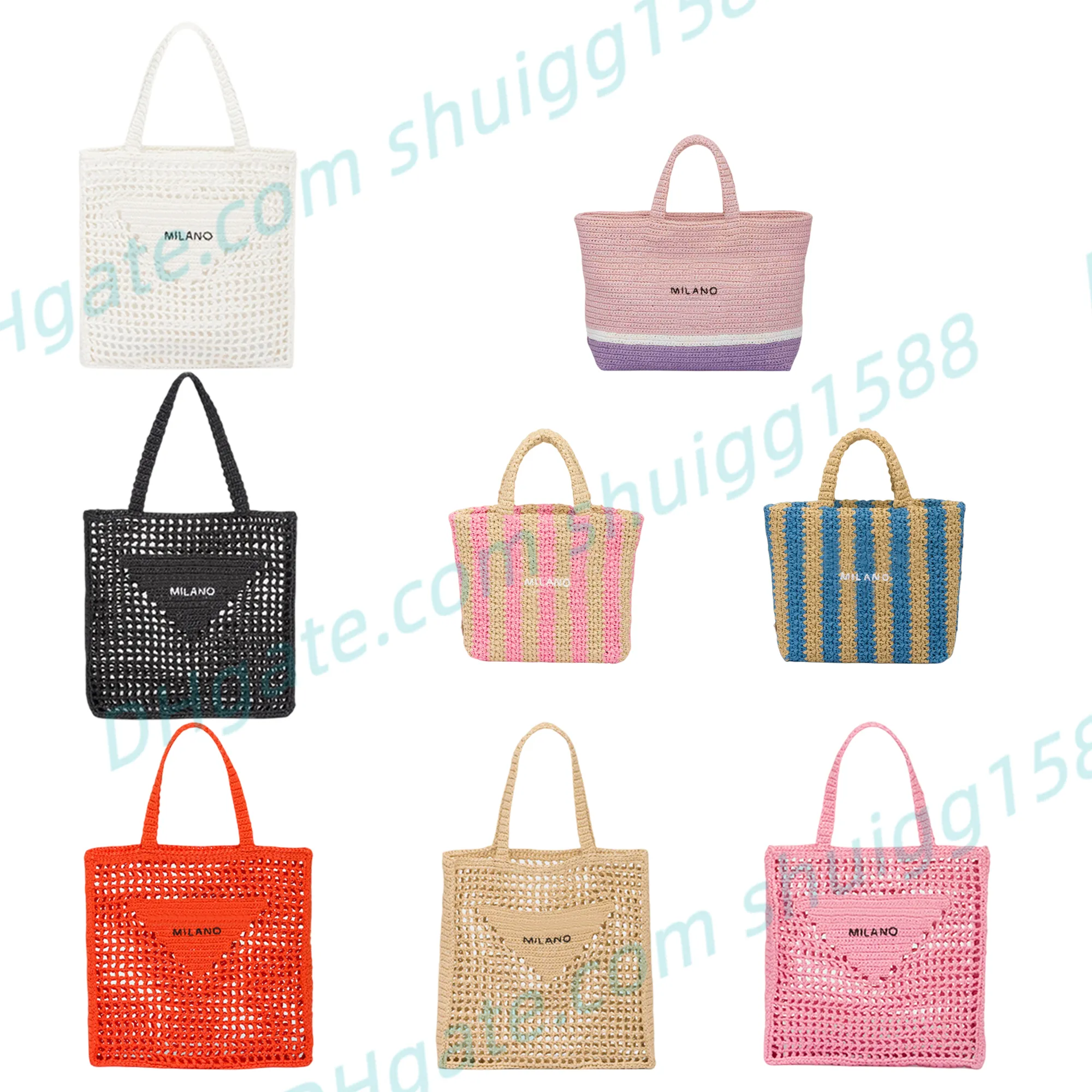 Top designer Weave Kokosvezel Handtassen Uitgeholde Vrouwen Tote Schoudertassen Mode Boodschappentassen Klassieke Luxe Effen Handtassen met grote capaciteit