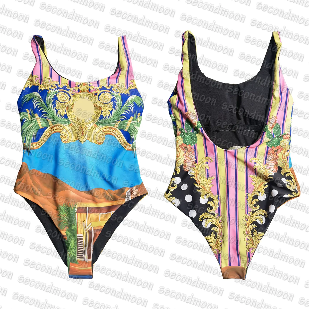 Sexy Backless Swimwear Women One Piece Swimsuit Hot Spring Bathing Suit Designer Designer Print Swimwears