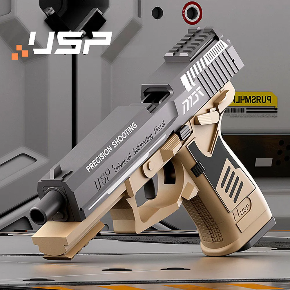 M1911 USP Gun Toy EVA Soft Bullets Shell Throwing Ejection