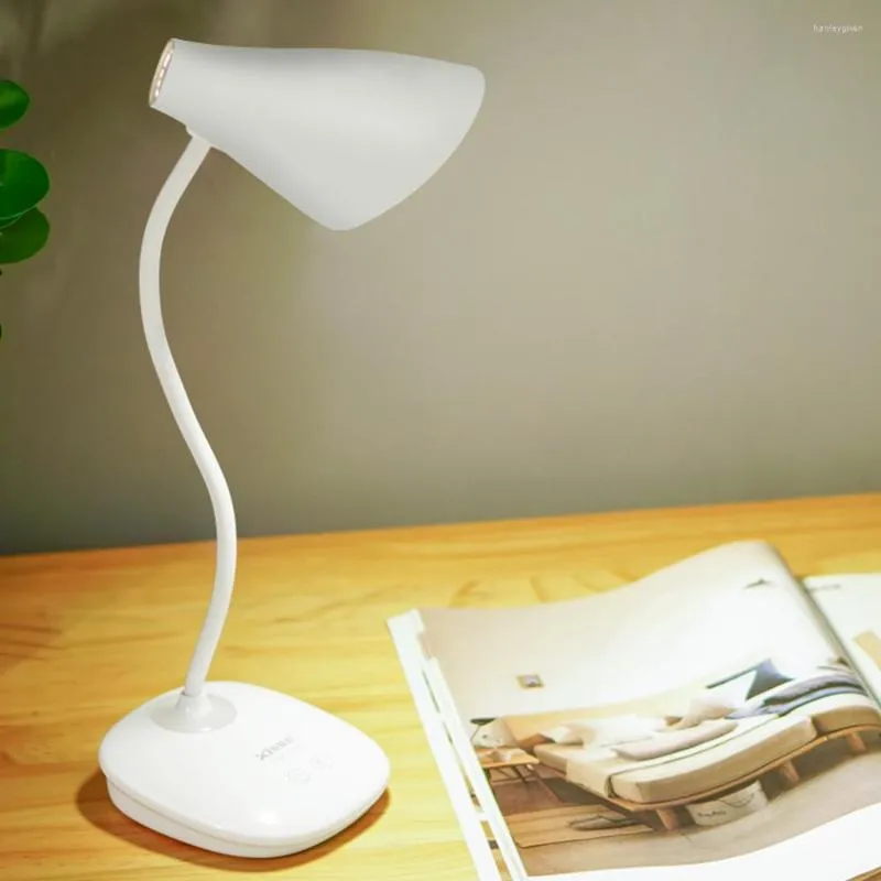 Lampes de table LED support lampe de bureau USB Rechargeable étudiant lumière soins des yeux 3 niveaux gradateur 1200mAh batterie chevet Morden