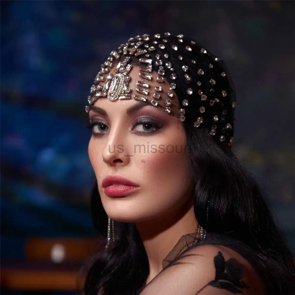 Autres Accessoires De Mode Mode Strass De Mariée Bandeau Chapeau Front Cheveux Accessoires De Mode Bijoux De Mariage Cristal Tête Chaîne Femmes Headpiec J230525