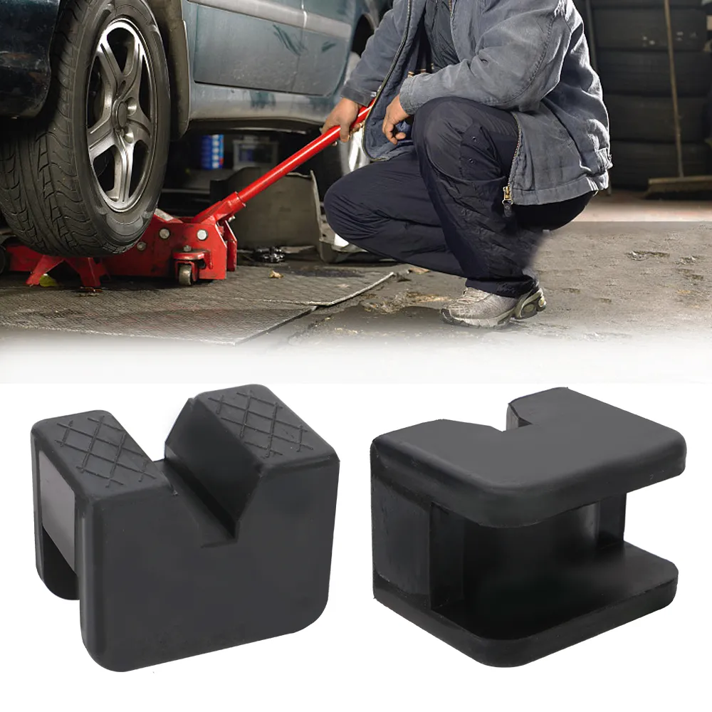 Evrensel Araba Jak Pad Kauçuk Blok 2-3T Yük Rulman Asansör Stand Çerçevesi Demiryolu Adaptör Koruyucu Onarım Aracı Otomotiv Aksesuarları