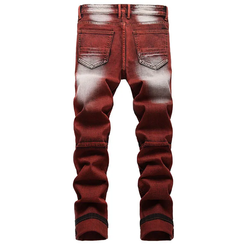 Stylish Biker Jeans For Men Coated Straight Fit Pockets Motorcycle Denim High Quality Plus Size VAQEROS HOMBRE 42 230524 From Pong01 26.76 DHgate.Com