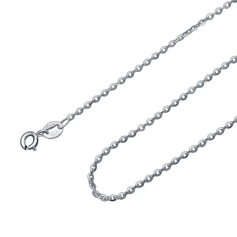 Chains EUDORA 1PC 18 Inch 45 Cm Sterling Sliver 925 Chain Necklace Long Link For Pendant Charms Cage Locket