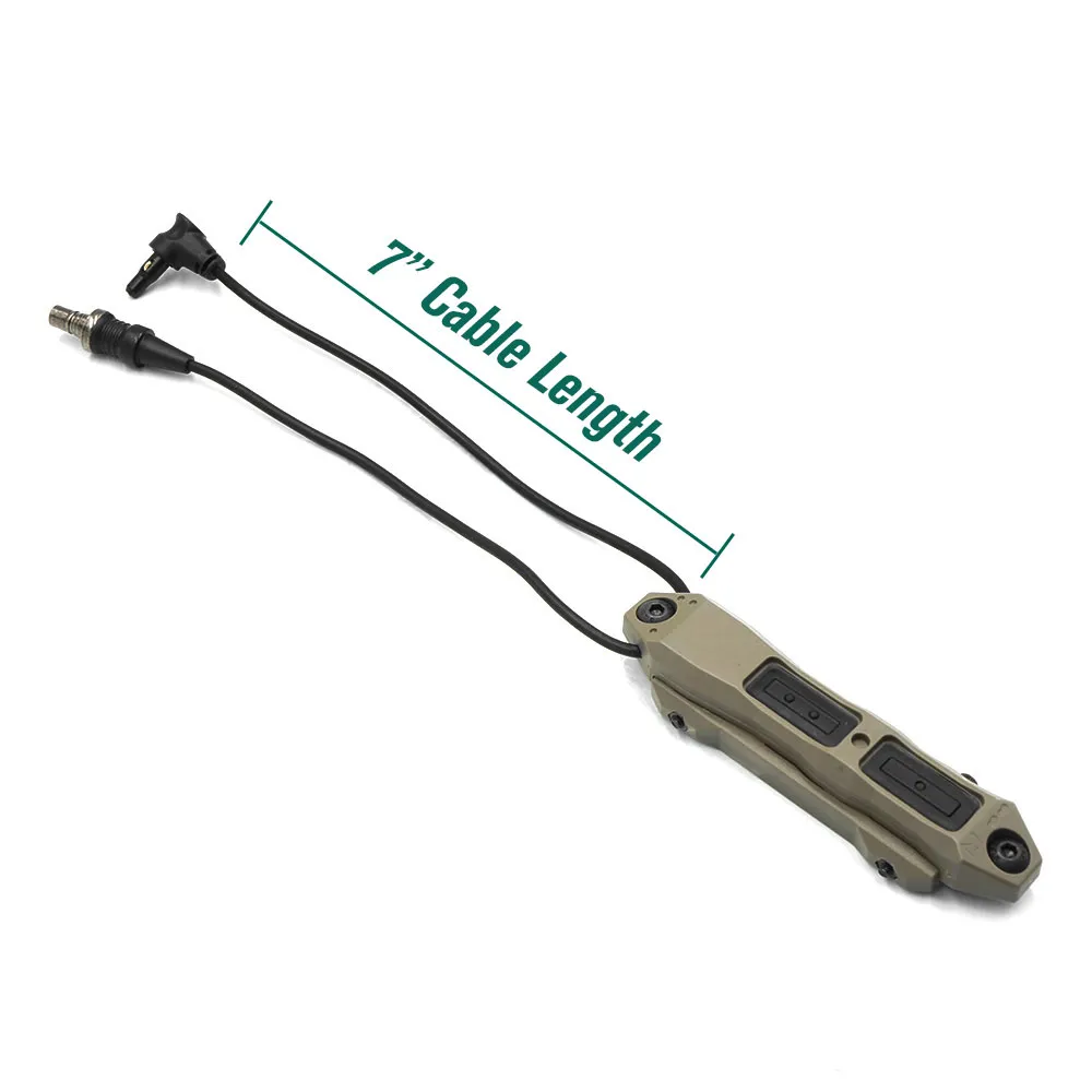 Mlok Flashlight WADSN Tactical Remote Dual Switch Airsoft DBAL A2