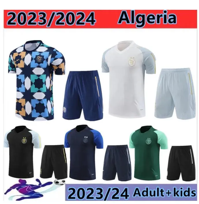 2023/2024 알제리 트랙 슈트 Mahrez 축구 유니폼 남성 아이들 23/24 알제리 바운드야 서킷 MAILLOT DE FO FEGHOUL 스포츠웨어 축구 훈련복