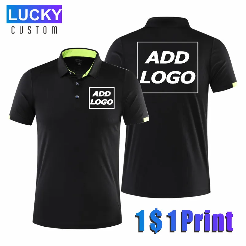 Men's Polos Quick-drying Sports Polo Shirt Custom Design Company Brand /Print Embroidery Breathable Lapel Short Sleeve Classic 4xl 230524
