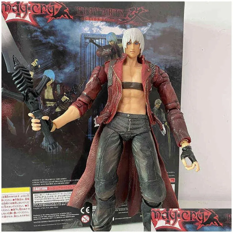 Action Toy Figures Play Arts Kai Dante Figure Cloud J Devil Maycry Model Doll Gift Boy 12 Inch 30Cm T220819 Drop Delivery Toys Gift Dhlnz