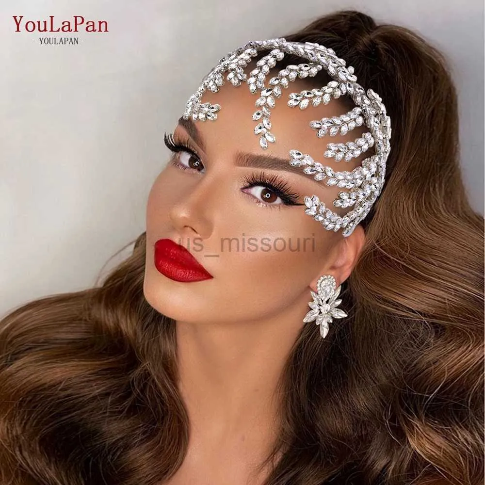 Other Fashion Accessories YouLaPan HP373 Bride Crown Wedding Tiara Indian Bridal Hair Vine Headwear Accessories Bridal Wedding Rhinestones Headband J230525