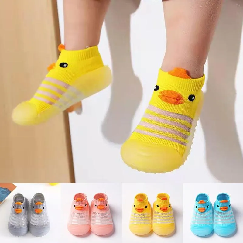 First Walkers Toddler Baby Shoes Cute Cartoon Kid Boy Girl Spring Summer Soft Bottom Non Slip Mesh Floor Socks Indoor Zapatos