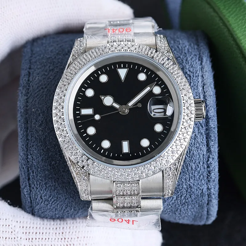 Diamond Watch Mens Automatic Mechanical Movement Watches 41mm Sapphire Women Wristwatch Luminous Waterproof Montre de Luxe