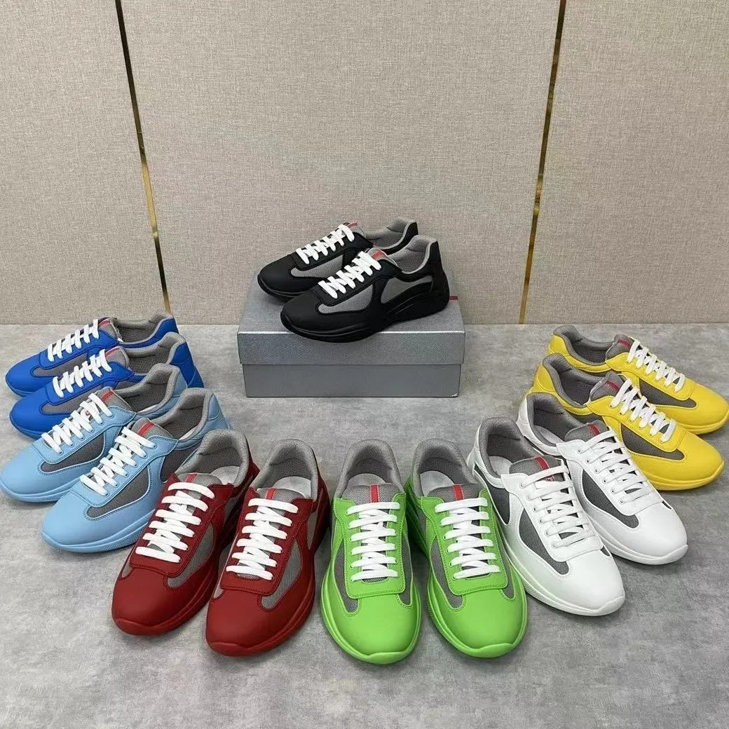 Tennis Shoes Original Box America Cup Sneakers Leather And Mesh