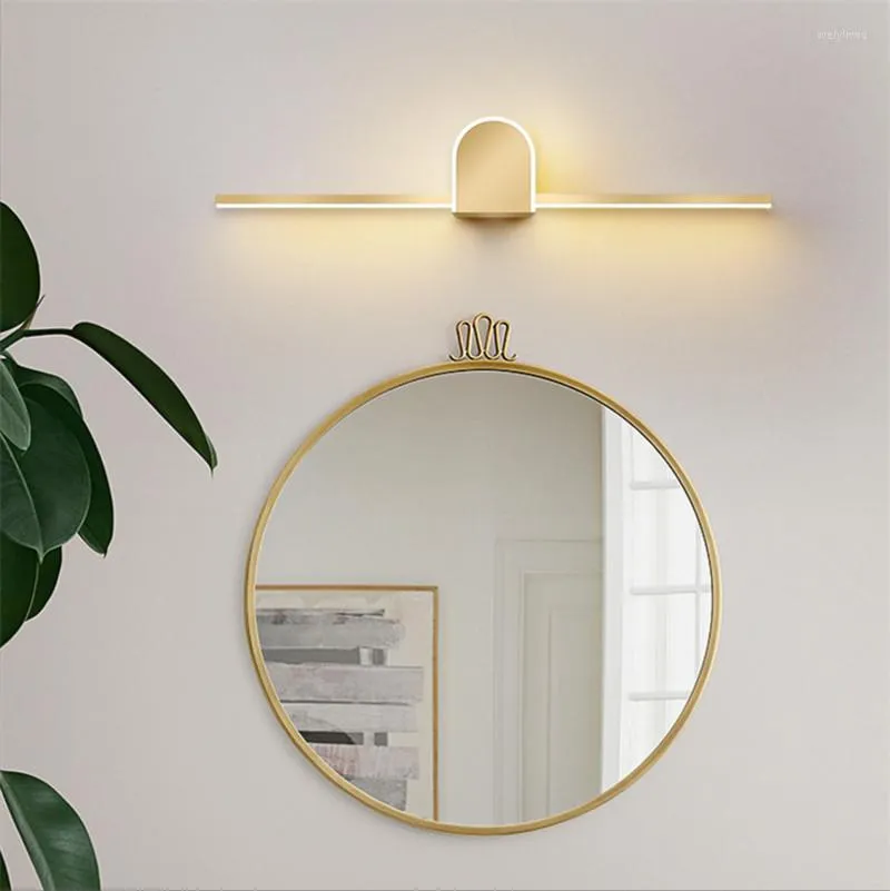 Vägglampor 9w guld modern led spegel ljus makeup badrum dekor balkong vattentät 110v-220v