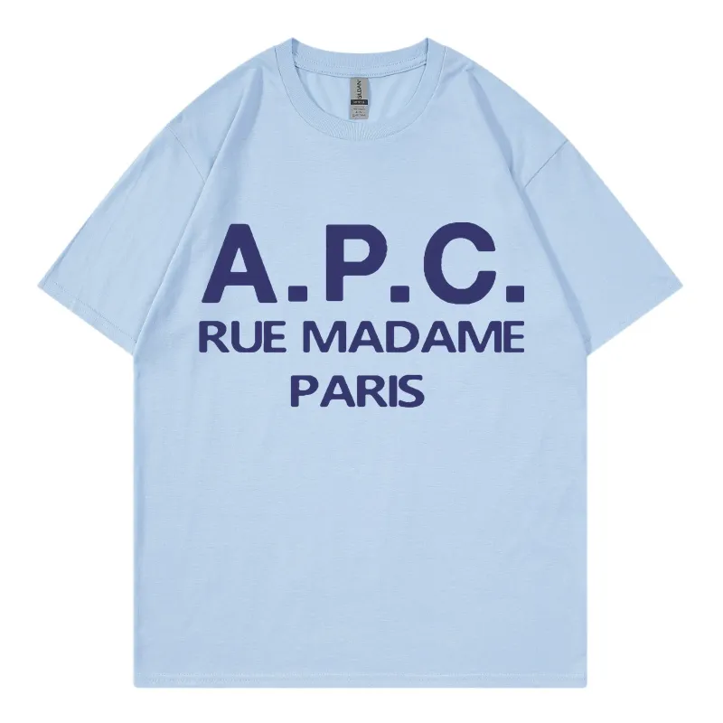 APC French Fashion Brand Mens T-Shirts Print Letter Designer T Shirts For Womens Luxury T Shirts Streetwear Couple Tees Women Oversized Shirts APC Tshirts 1001