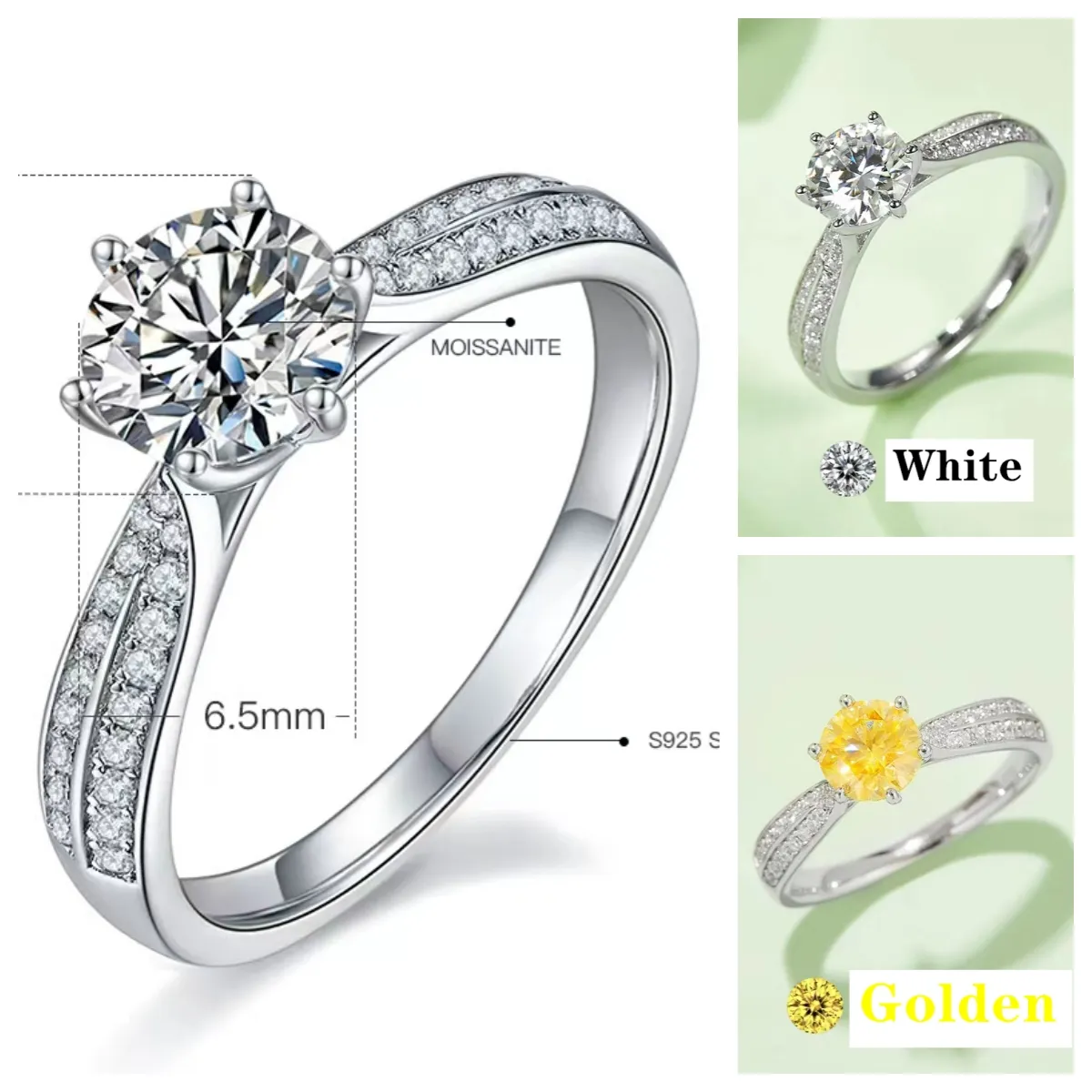 Wedding Ring Luxury Ring Love Ring Designer Ring Mother Gift Classic Series Moissanite Rings for Women Diamond Engagement Ring Solitaire Platinum Plating M06a