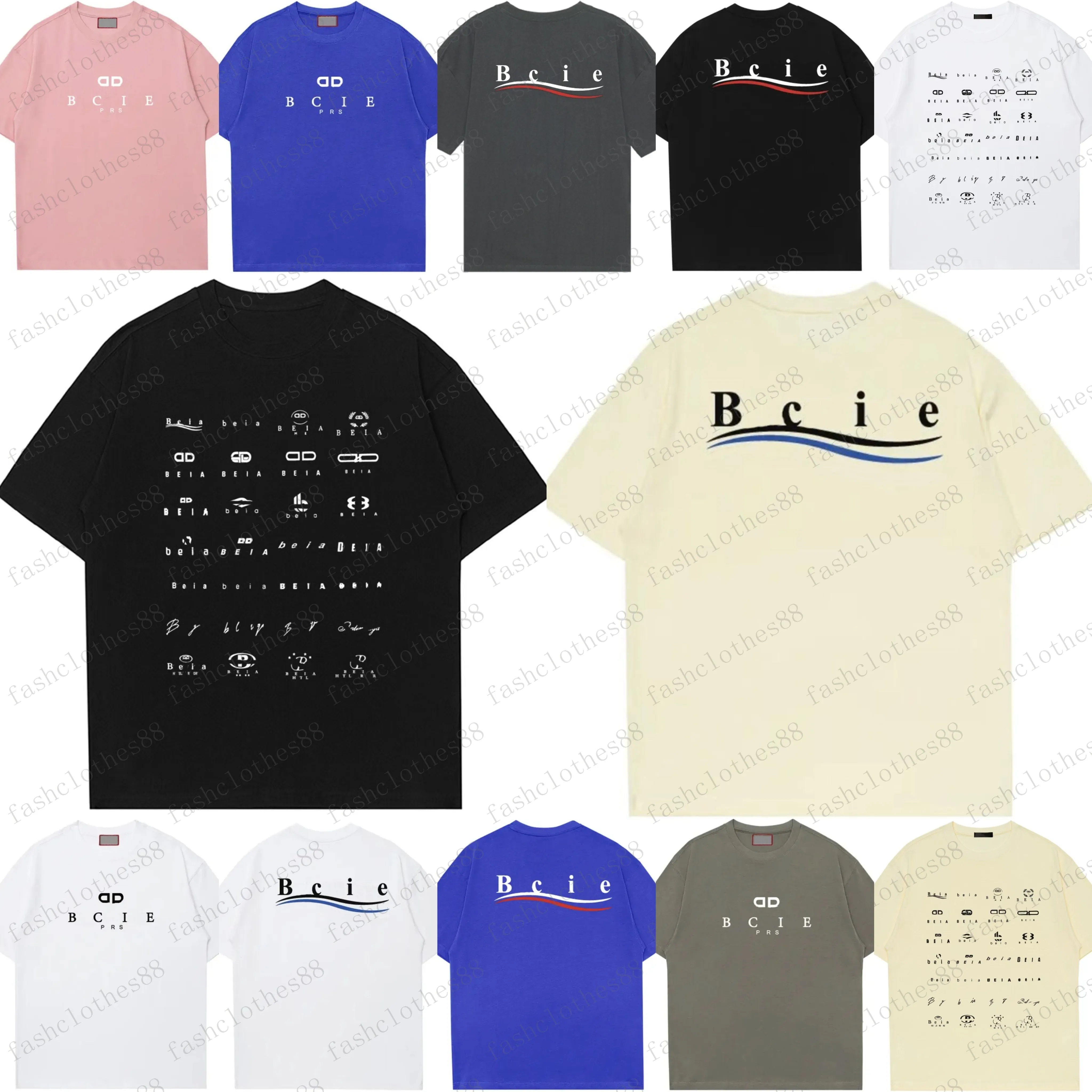 Mens Tasarımcı Band T Shirt Moda Siyah Beyaz Kısa Kollu Lüks Mektup Deseni T Shirt Boyutu S-XXXL