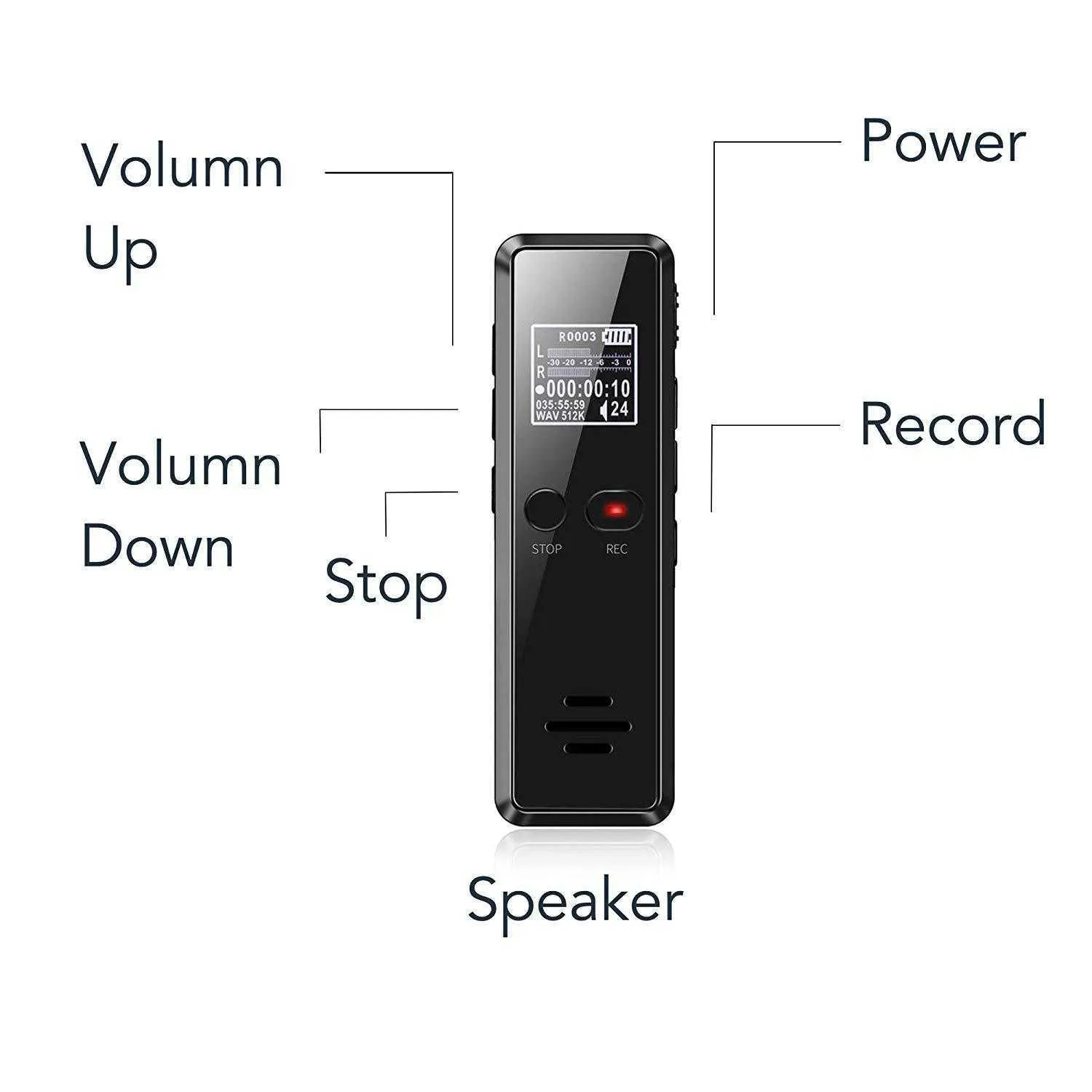 S267 Recorder Voice Recorder Лития батарея 30 часов 8 ГБ многонациональный язык