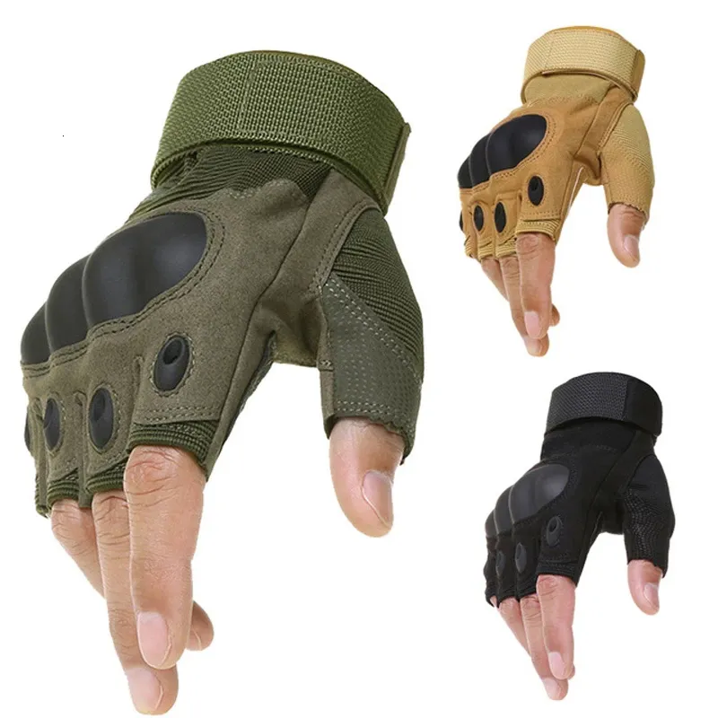 Guanti da ciclismo Tattico da esterno Motocicletta Uomo Donna Militare Airsoft Combattimento Mezze dita Caccia al tiro 230525