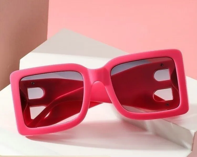 Color caramelo estilo cuádruple grande decoración superclara gafas de sol unisex personalidad viaje en la playa decoloración gafas de sol tonos divertidos gafas mezcla de colores