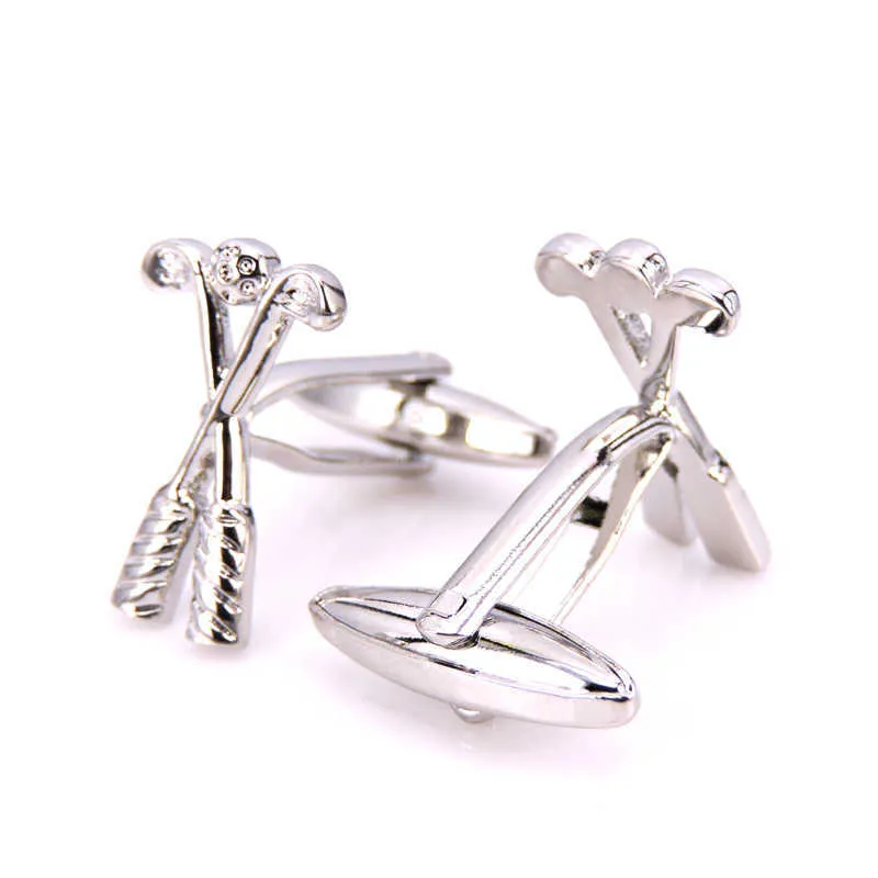 Cuff Links C-MAN Luxury Silver Golf Shirt Men's Brand Cufflinks cool G220525