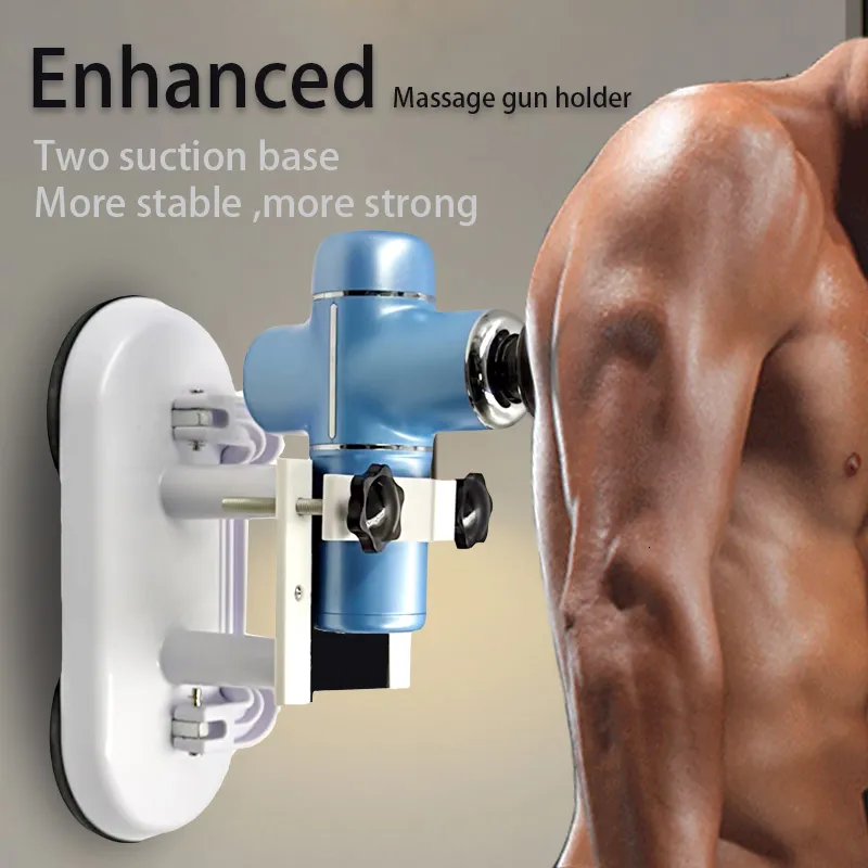 Full Body Massager Massage Gun Holder Two Suction Base With Massage Heads Massage Gun Support Self Massage Tool 230524