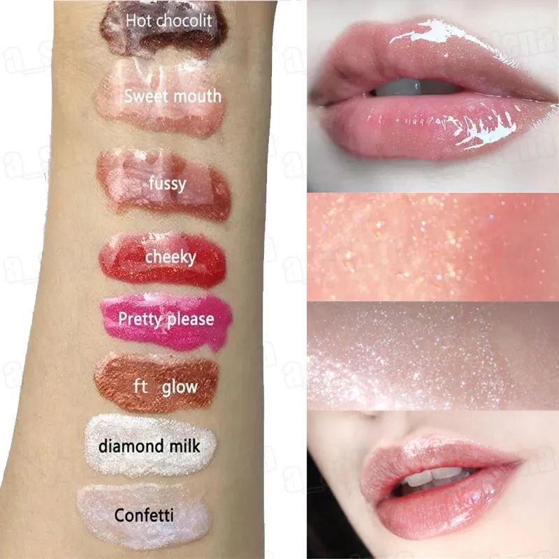 Makeup à lèvres Lipstick 16 couleurs Cherry brillante Vitamine Clear Dust / Glow / Diamond Milk Glaze Liquid Liquid Lip Gloss Bomb Glow