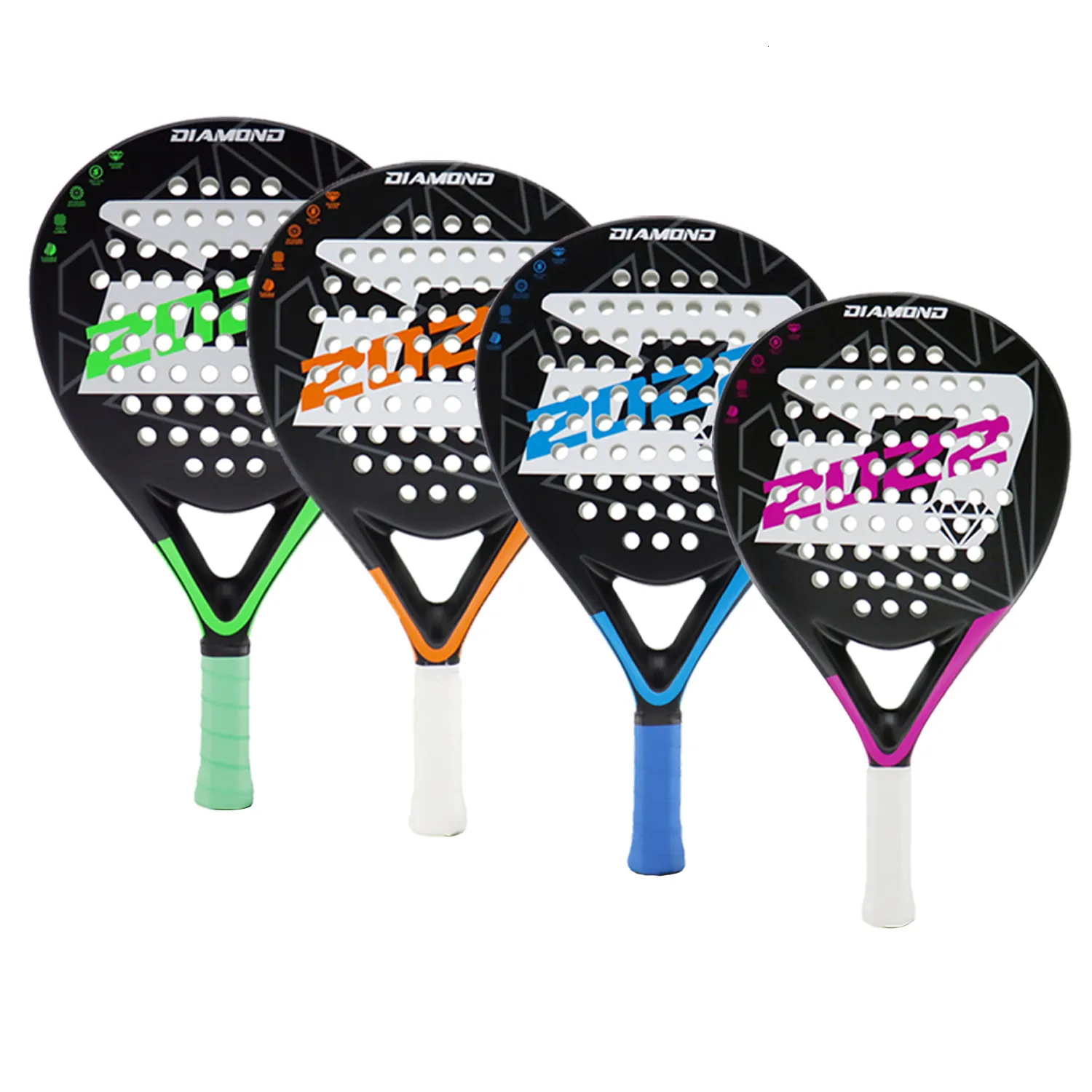 Теннисные ракетки Padel Теннисная ракетка 100% Полная поверхность углеродного волокна с мягкой памятью EVA High Balance Paddle 230525