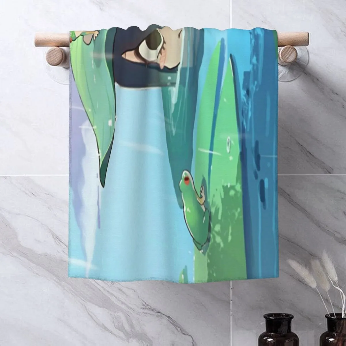 Tsuyu Asui Towels Face Towel Towel Bathrobes Bath Clothing Towel for Kitchen Bathrobe for Women