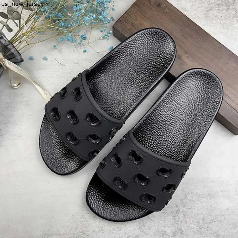 Hausschuhe 2023 Luxus Slides Strand Sandalen Flache Slipper Trendy Slide Herren Matelasse Schuhe Mode Hausschuhe Leder Streifen Mit Box Männer Frauen J230525